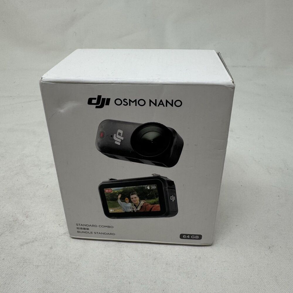 DJI Osmo Nano Action Camera 4K 60fps Black 64GB Waterproof Standard Combo